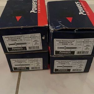 ❤️Powers Fasteners Zamac Hammer Screws! $35 dollars a box.